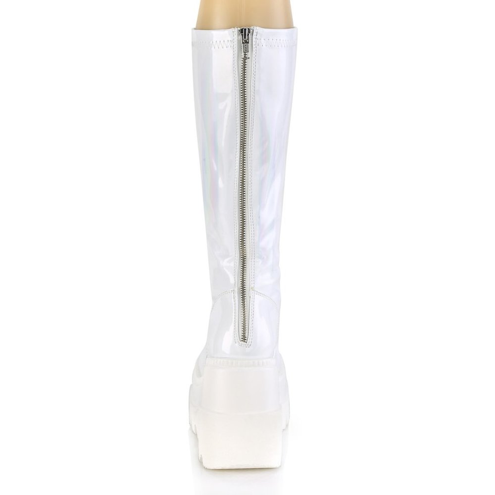 Gothic Platform Wedge Heel Knee High Boots - Picture 2 of 5
